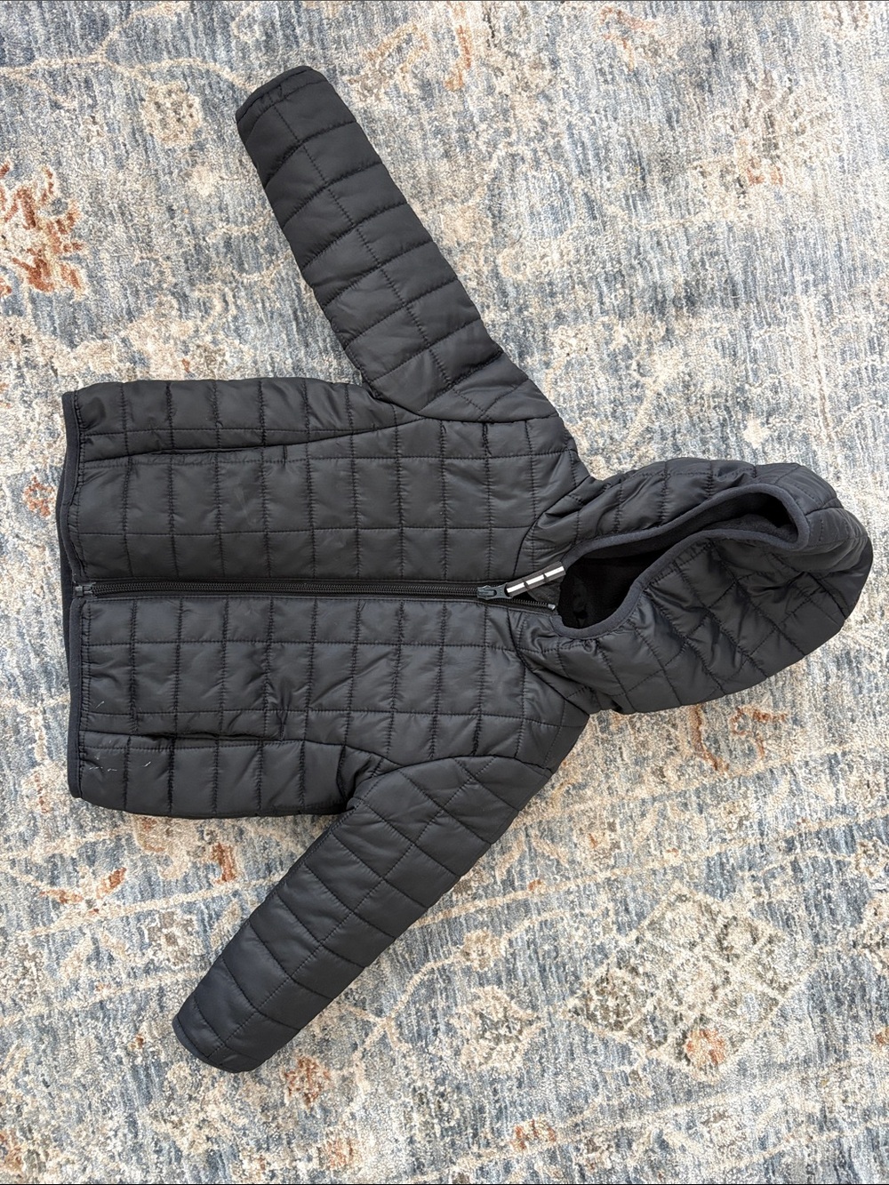 2 Cat & Jack Jackets - Quilted Hooded Puffer and Hooded Denim, 2T, Gently Used